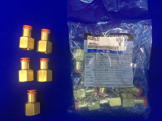 QTY 15 SMC KQ2F11-37 FEMALE CONNECTOR FITTINGS