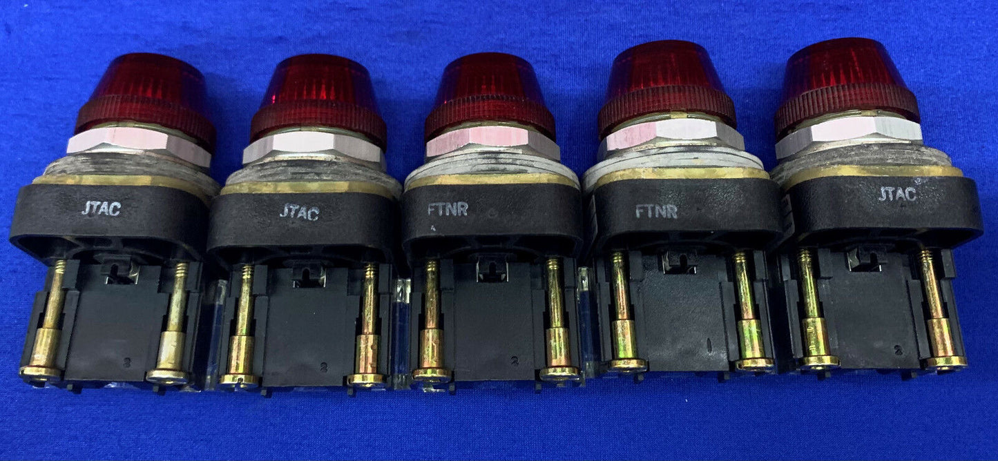 1 lotto QTY di 5 - Allen Bradley 800T-Q10 Ser T Spia luminosa rossa