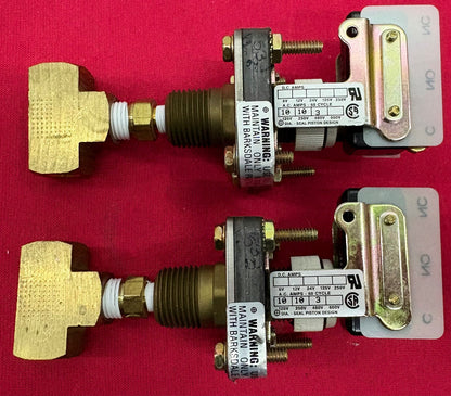 BARKSDALE E1S-H15-BR ECON-O-TROL SERIES PRESSURE SWITCH 0.5-15 PSI - 1 LOT QTY 2