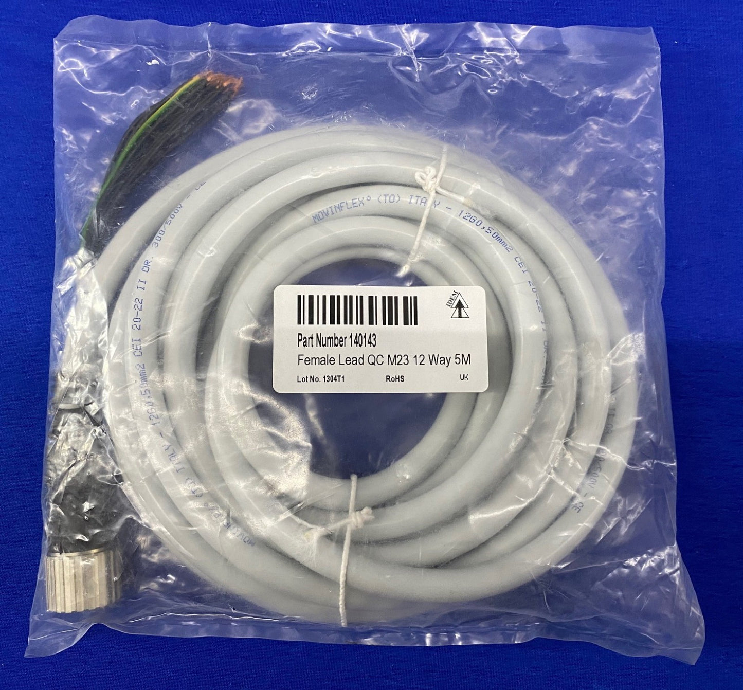 IDEM 140143 FEMALE LEAD QC M23 12 WAY 5M COMPUTER CABLE