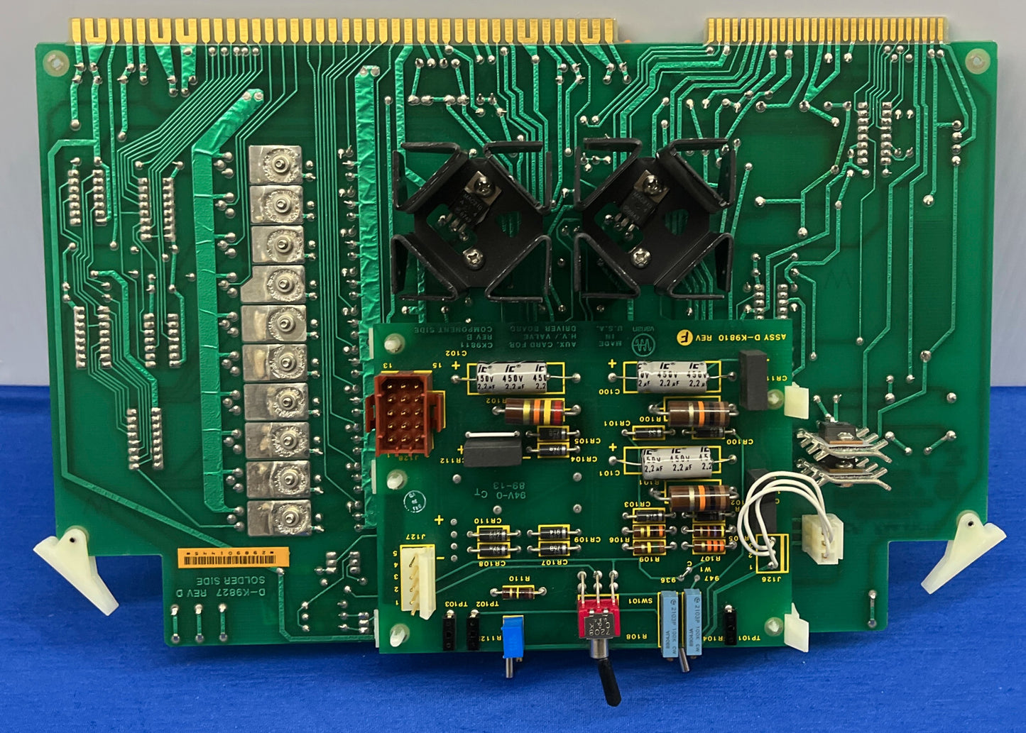 VARIAN HOCHSPANNUNGSTASTE. TREIBERPLATINE D-K9827 REV. D COMP. SEITE UL94V-0 D-9828 RevM