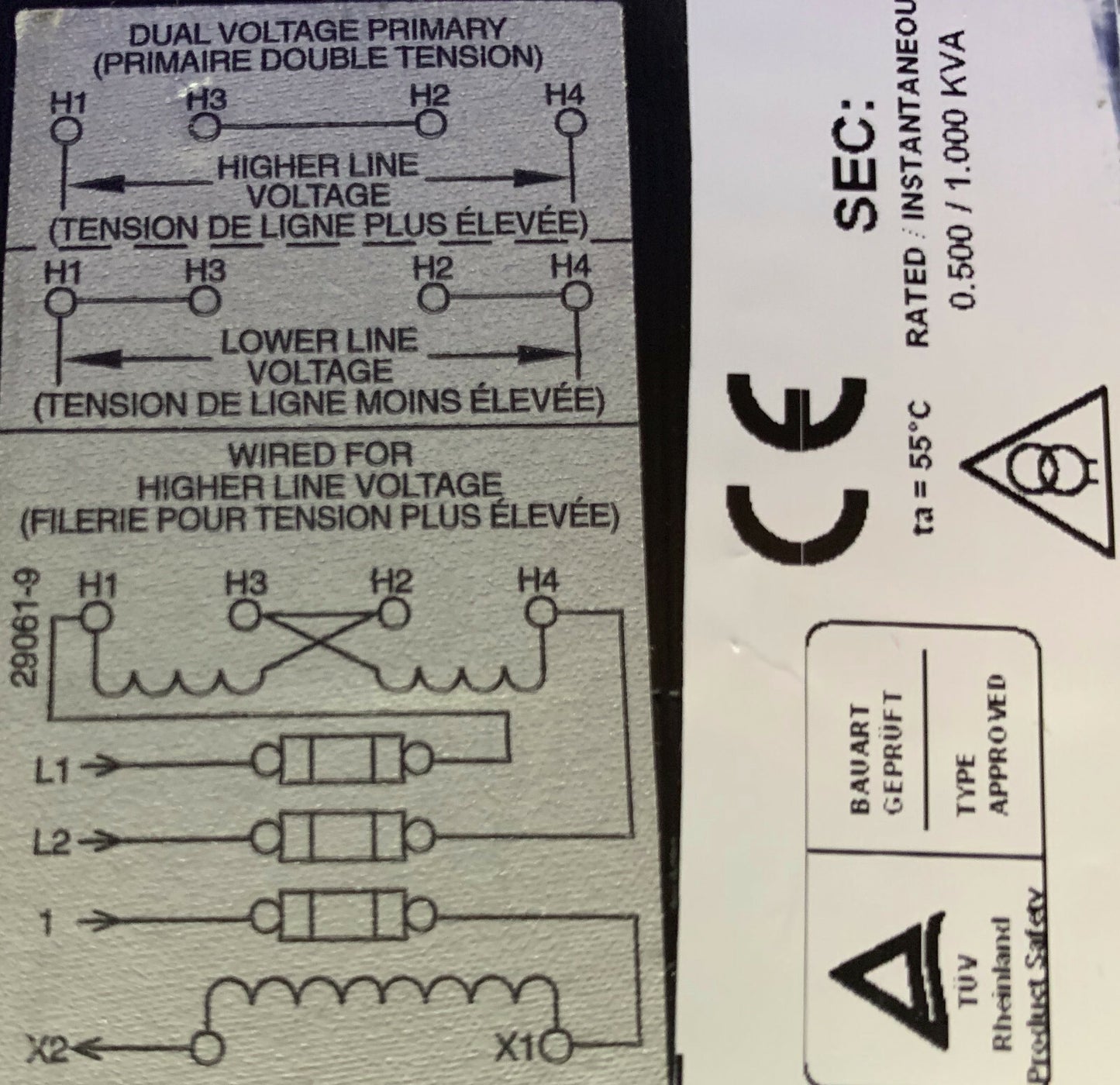 Allen Bradley AB 1497-G-BASX -O-N SERIES A INDUSTRIAL CONTROL TRANSFORMER
