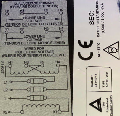Allen Bradley AB 1497-G-BASX -O-N SERIES A INDUSTRIAL CONTROL TRANSFORMER