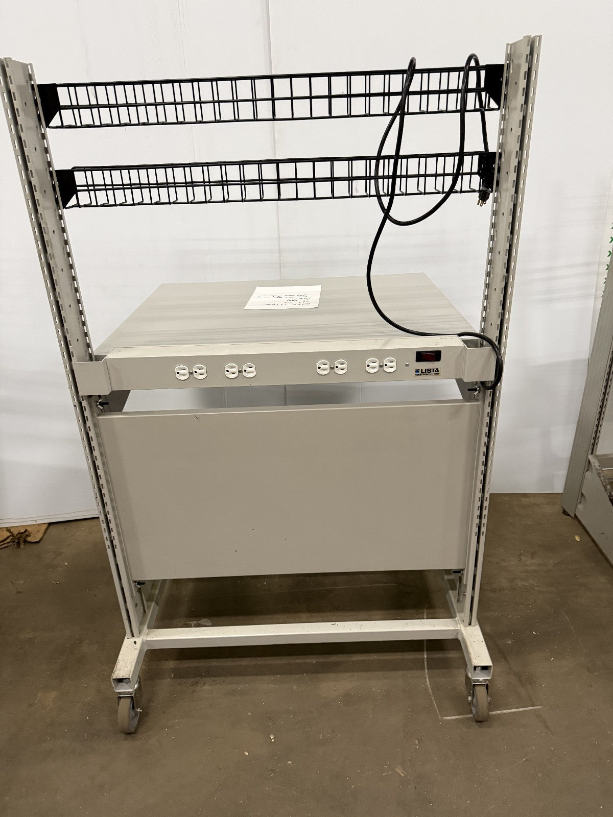 LISTA 38" W X 41" D X 60 1/2" TALL WORKBENCH / TABLE ON WHEELS / RISERS