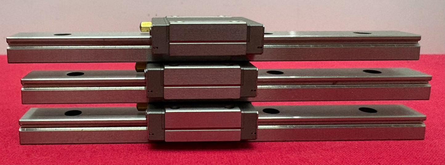 IKO LWL15B LINEAR GUIDE RAIL SLIDE E974 BLOCK - SELLING AS '1 LOT QTY 3'