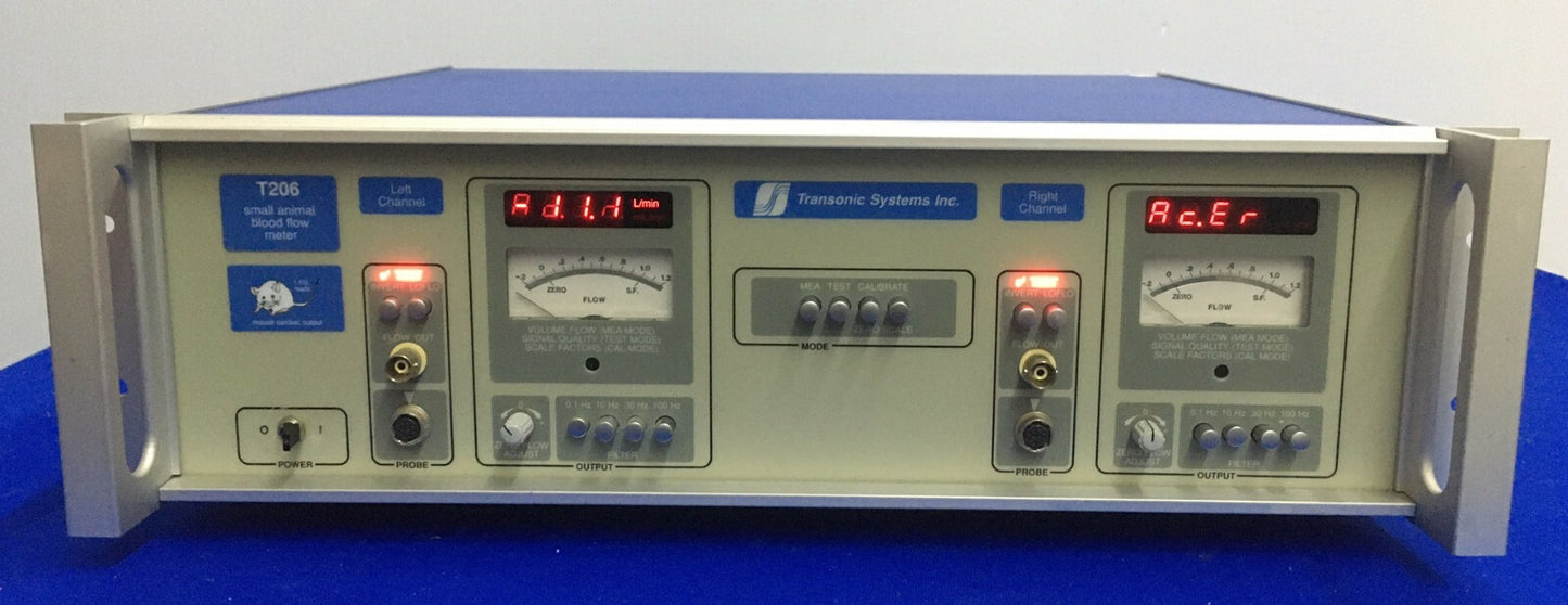 DÉBITMÈTRE SANGUIN POUR PETITS ANIMAUX TRANSONIC SYSTEMS T206