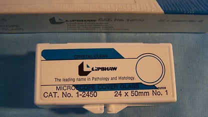 1 LOT DE 8 PACKS LIPSHAW 122450 COUVERCLE DE MICROSCOPE TRANSPARENT EN VERRE