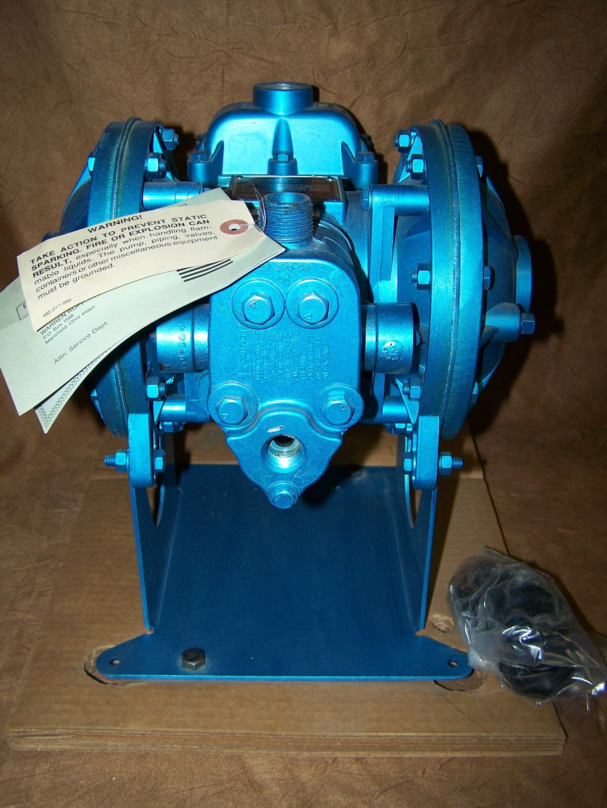 WARREN RUPP SANDPIPER AIR POWERED DOUBLE DIAPHRAGM PUMP MODEL SB1-4 TYPE SB 4-4