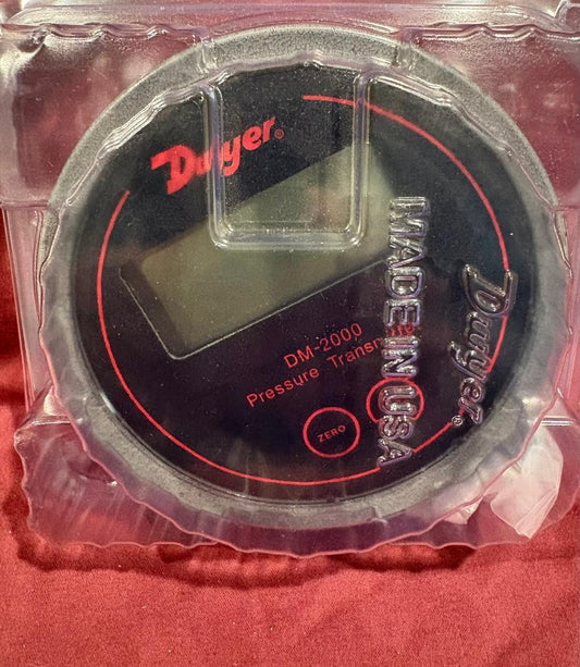 DWYER DM-2007-LCD DIFFERENTIAL PRESSURE TRANSMITTER GAUGE 0-5” in WATER