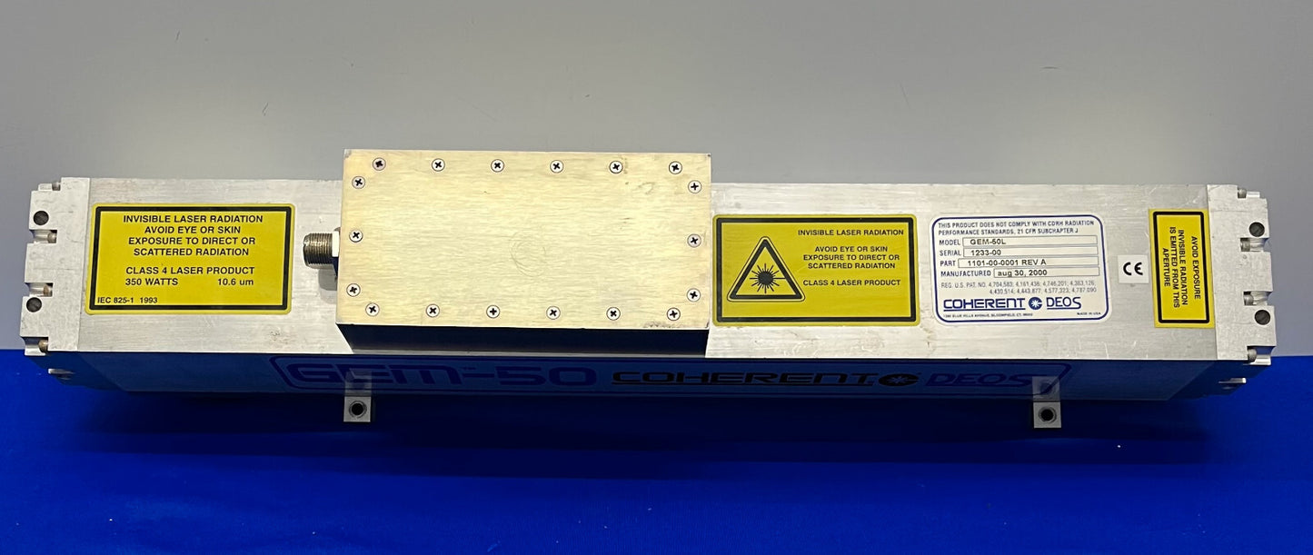 COHERENT GEM 50 DEOS / GEM-50L LASERKOP 1101-00-0001 REV A - ONDERDELEN/REPARATIE