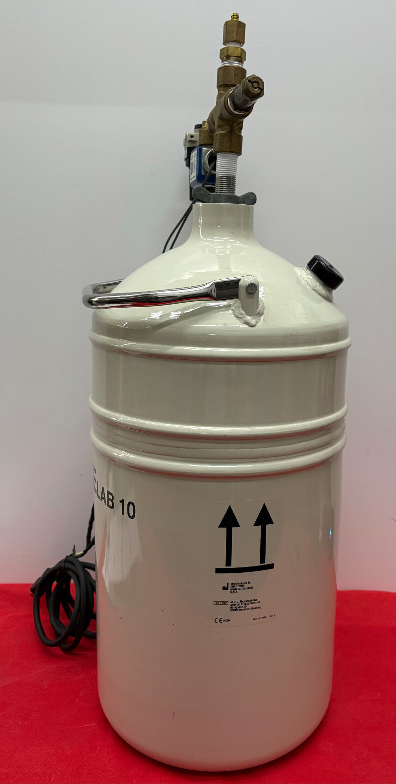 CHART/MVE MVE LAB 10 10740281 LIQUID NITROGEN ALUMINUM CRYOGENIC DEWAR TANK