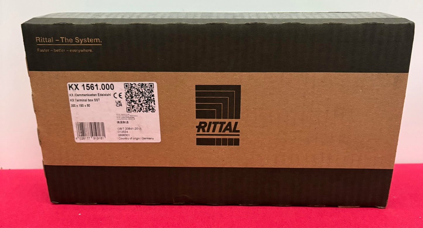 RITTAL STAINLESS STEEL TERMINAL BOX KX 1561.000 ENCLOSURE WITH COVER
