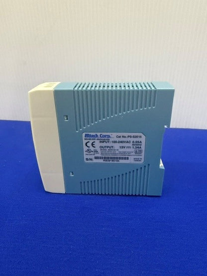 ALTECH CORP MDR-20-15 PS-S2015 Power Supply - DIN Rail Mount 15VDC 1.34A 20W