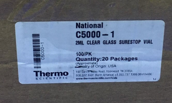 THERMO SCIENTIFIC C5000-1 / QTY 20 CONFEZIONI DA 100 FIALE TOTALE DI 2000 FIALE