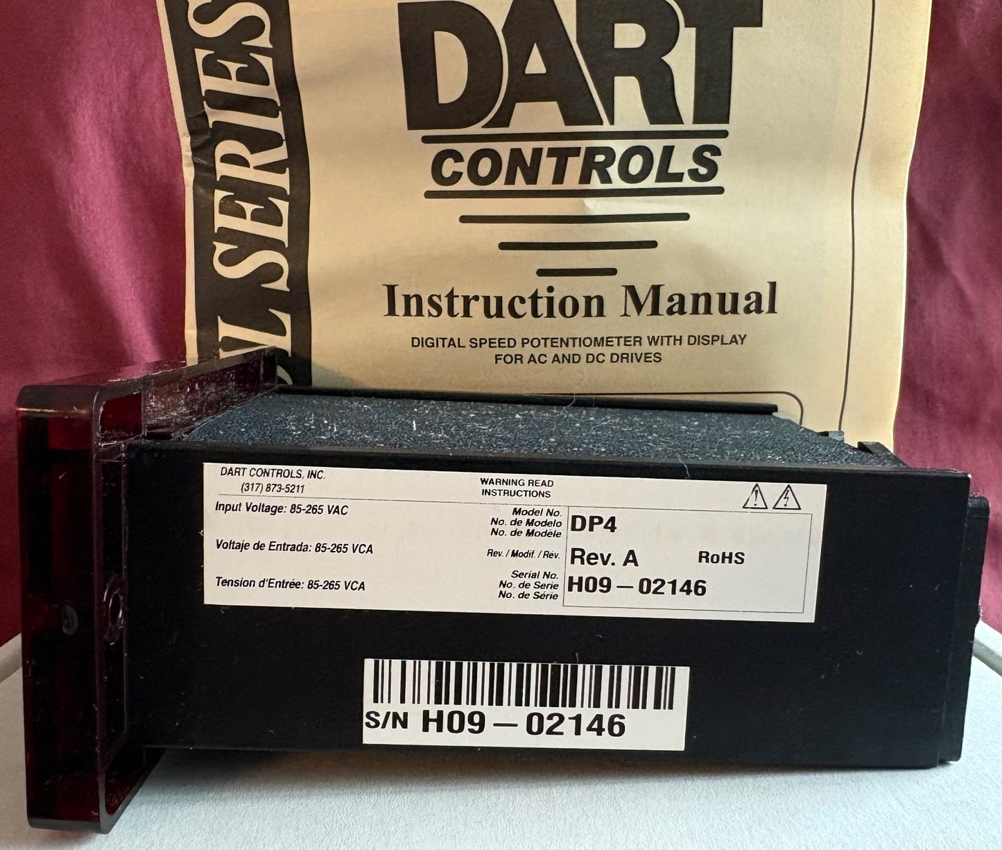 DART CONTROLS DP4 SER REV A DIGITAL SPEED POT POTENTIOMETER AUG 2009