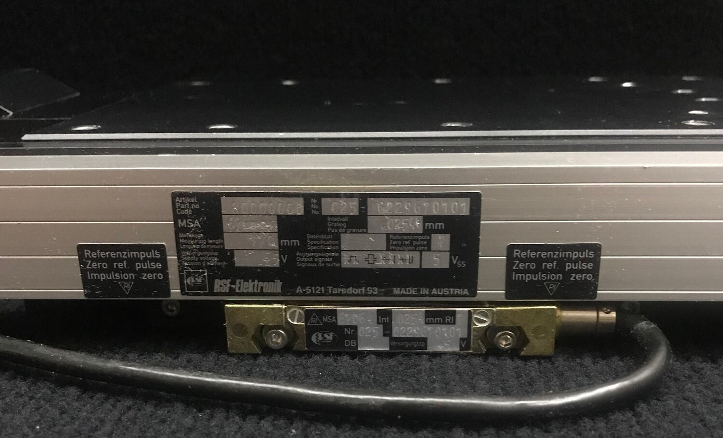 RSF ELEKTRONIK MSA 6706 67061 170MM リニア エンコーダ (Parker Daedal 106061C20ELH 付き)