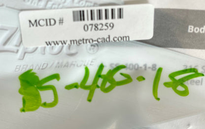 PGK QTY 2 Swagelok SS-400-1-8 Tube Fitting&Adapters Male NPT Connector Straight