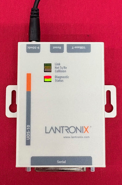 LANTRONIX® UDS-10 SERIAL TO ETHERNET INTERFACE 080-212-000 w/ POWER SUPPLY