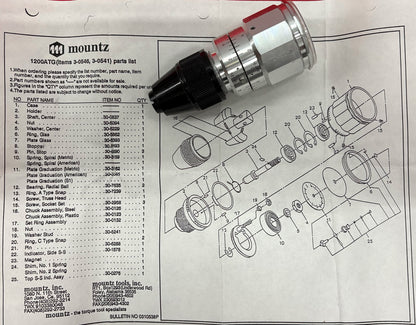TOHNICHI / MOUNTZ  ATG TORQUE GAUGE 1200ATG-A ozf-in 18-0.5  w/ CASE