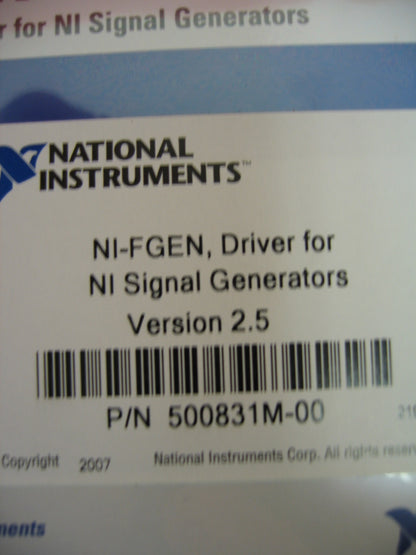 NATIONAL INSTRUMENTS NI-FGEN DRIVERS (NI ARBITRARY WAVE FORM GENERATORS PRODUCTS