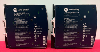 LOT OF 2 AB ALLEN BRADLEY 1606-XLE480EP SER A POWER SUPPLY 1-PHASE 24V 20A 480W