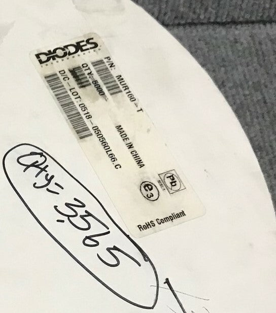 ダイオード MUR160-T / 704790961 ダイオード 汎用 600V 1A DO4 約 3000 個