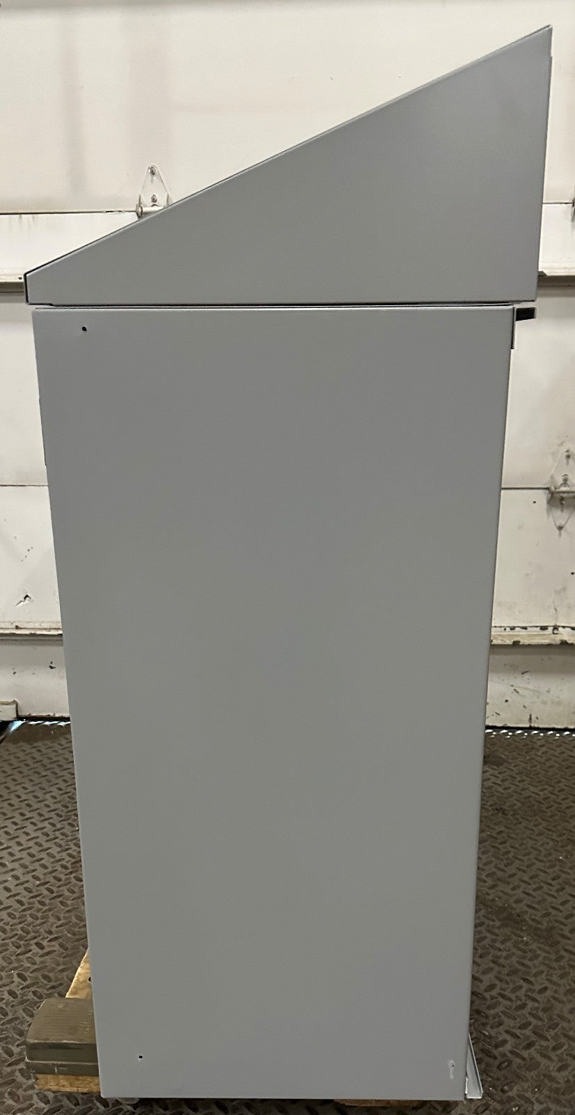 OVERHEAD STORAGE WALL HANGING CABINET CABINET DARK GRAY WITH GRAY SWING DOOR