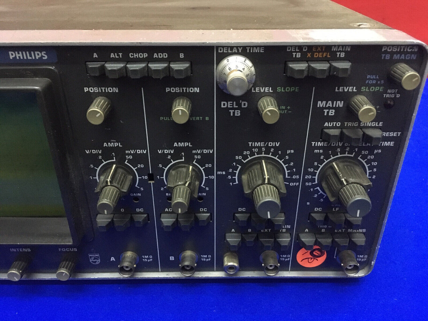 PHILIPS 50 MHZ OSCILLOSCOPIO A DOPPIO CANALE AMPLIFICATORI VERTICALI PM 3240 - PARTI 