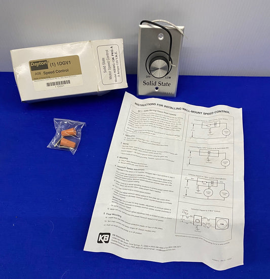 DAYTON ® (1) 1DGV1 A08 SPEED CONTROL SOLID STATE 115VAC
