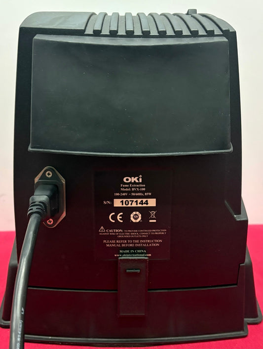 OKI BENCH TOP FUME EXTRACTION BVX-100 - MISSING BOTTOM STAND w/HOSE