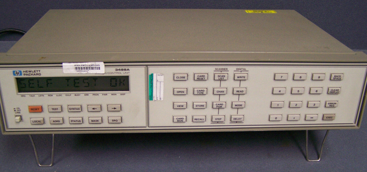 HP 3488A SWITCH/CONTROL UNIT: DC-26.5 GHZ SIGNAL SWITCHING SN 2719A-38058