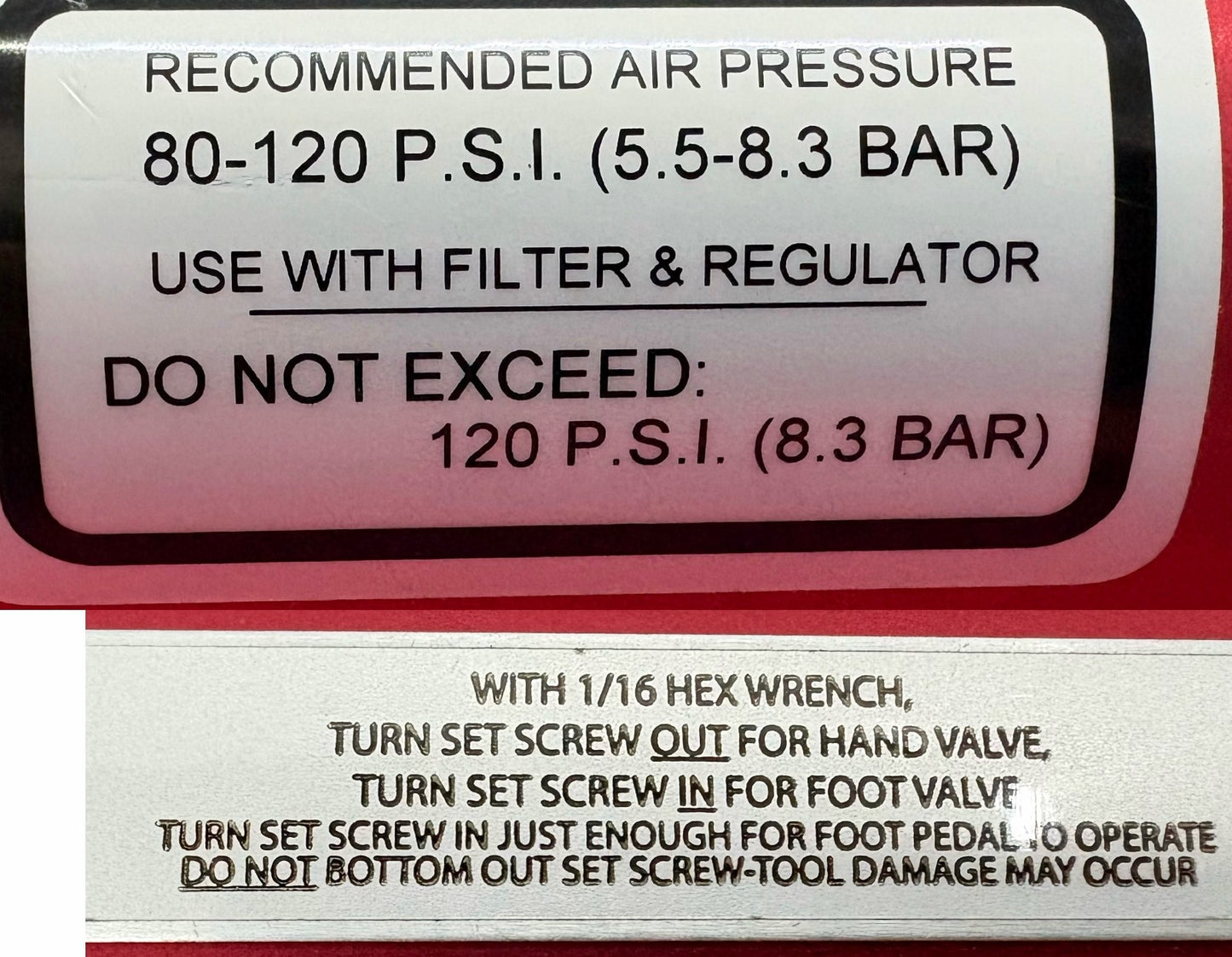 DMC DANIELS MFG WA22AE CRIMP TOOL 80-120 PSI