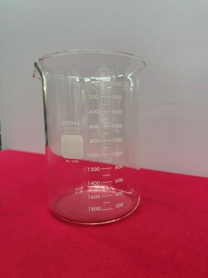 Case of PYREX 1000-2L Griffin Low Form 2L Beaker, Double Scale, Graduated 7740
