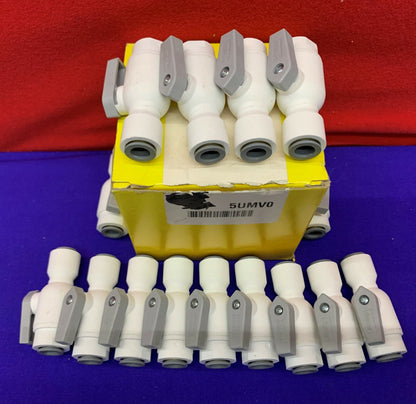 Lot van 15 - Parker kogelkraan 5UMV0 / Inline / Buismaat 3/8” / Buismaat 3/8” 