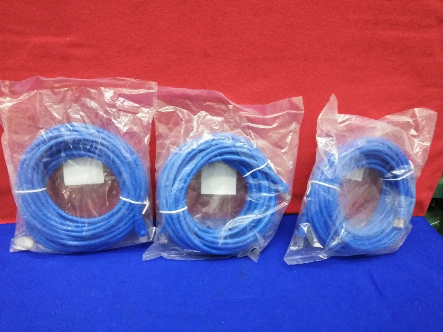 QTY 3 - HA-C6-30-BLU 30FT-CAT6 UPT CAVO DI RETE BLU