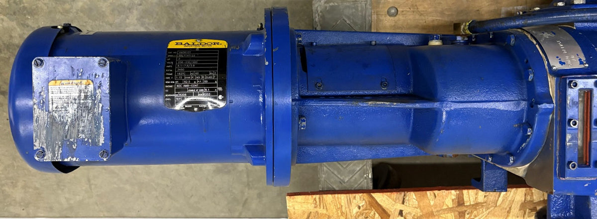BALDOR 3 HP ELECTRIC MOTOR W/VACUUM BOOSTER BLOWER 9" FLANGE - PARTS/REPAIR