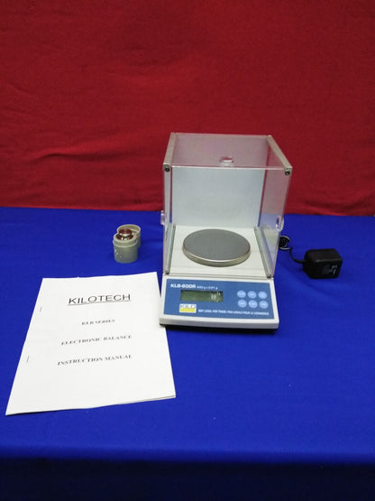 KILOTECH KLB-600R,SN  CS176349,ELECTRONIC SCALE 600 GR 0.01 GRAM MASS.