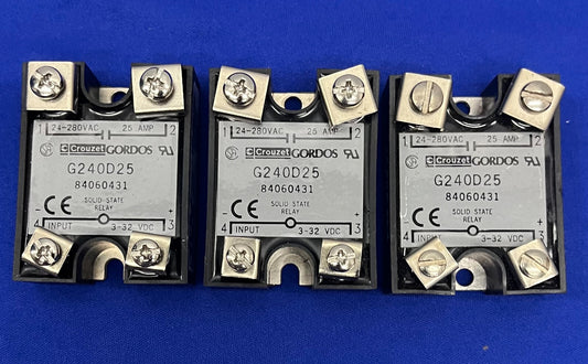 CRYDOM CROUZET GORDOS G240D25 84060431 RELÈ A STATO SOLIDO - 1 LOTTO QTY 3