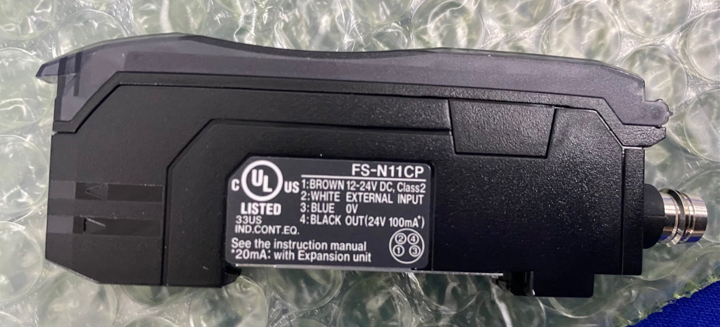 KEYENCE FS-N11CP*** FS-N11CP DIGITAL FIBER SENSOR AMPLIFIER-M8 CONNECTOR TYPE