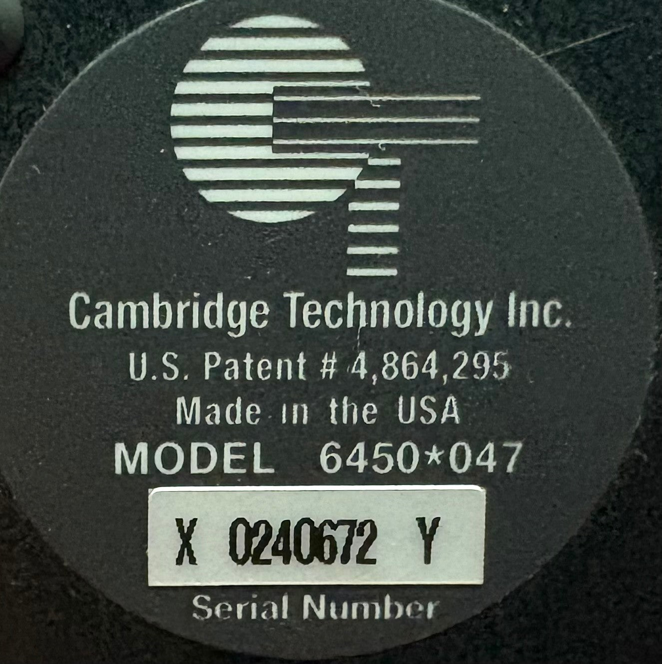 CAMBRIDGE 6450 & 6450*047 15 PIN CONNECTOR  GALVONOMETER OPTICAL SCANNER