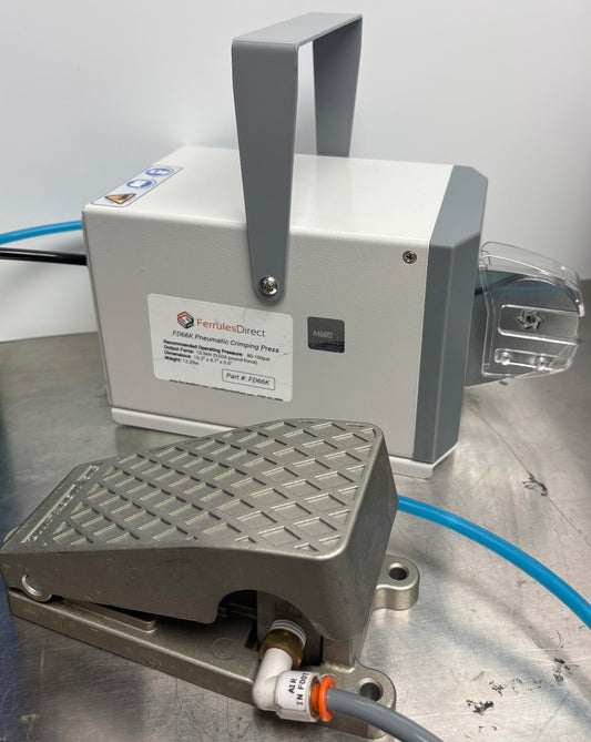 FERRULES DIRECT FD66K PNEUMATIC CRIMPING PRESS w/SMC FOOT PEDAL VM2