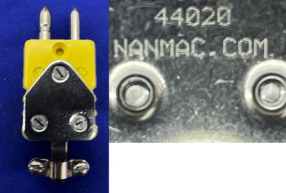 NANMAC K-TYPE HIGH TEMP W/ STRAIN RELIEF MALE PLUG THERMOCOUPLE CONNECTOR Qty 10