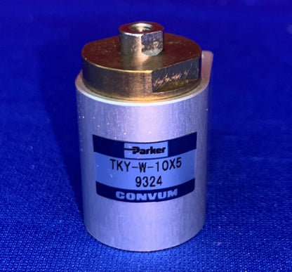 PARKER CONVUM TKY-W-10X5 9324 CYLINDER DOUBLE ACTING BARB CONNECTOR.