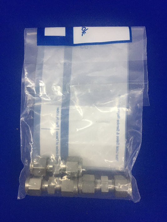 1 PAQUETE CANTIDAD 0F 3 UNIÓN DE ACCESORIO PARA TUBO SWAGELOK SS-400-6 / SS4006 DE 1/4"