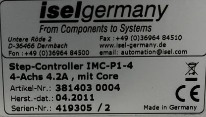 ISEL Linearantrieb 850&amp;400 2 Schrittmotoren 396330 8001 &amp; 4 Achsen CONTROLLER