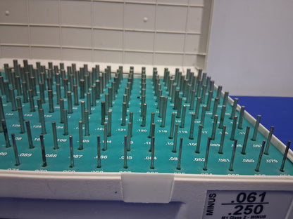 Meyer Gage M-1 Minus Pin Gage Set .061" - .250" Class Z 190 Pcs COMPLETE