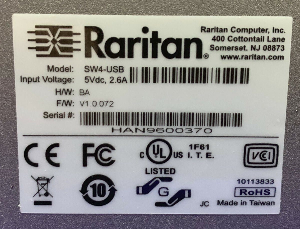 COMMUTATEUR USB SW4-USB pour ordinateur RARITAN