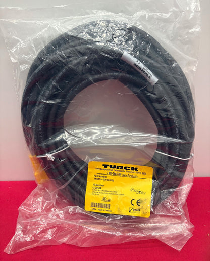 TURCK BKWM 14-000-10/S101 ID# U-04943 FEMALE RIGHT ANGLE CONNECTOR CORDSET CABLE