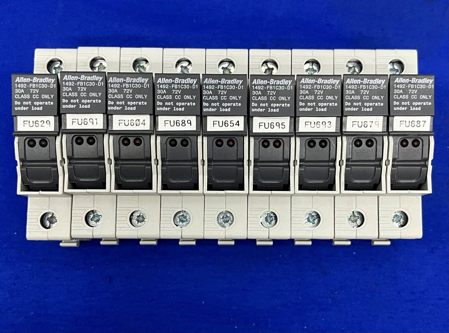 Porte-fusible AB ALLEN BRADLEY 1492-FB1C30-D1 72 V 30 A LOT DE 9
