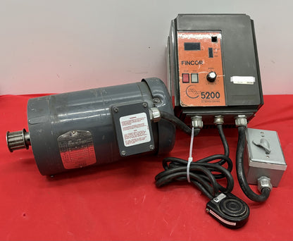 BALDOR INCOM BOSTON KUTF-B MOTOR 2-HP W FINCOR 5200 5203P1 MOTOR FREQ CONTROLLER